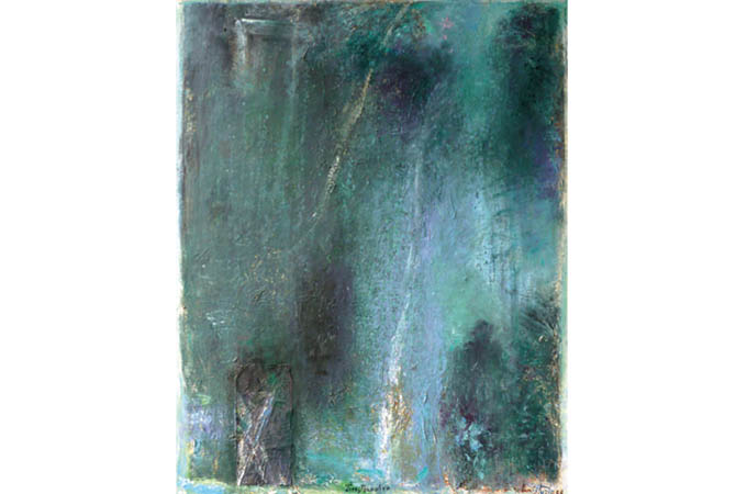 Finestra + ulivo - olio su tela - cm 80 x 100 - 2008