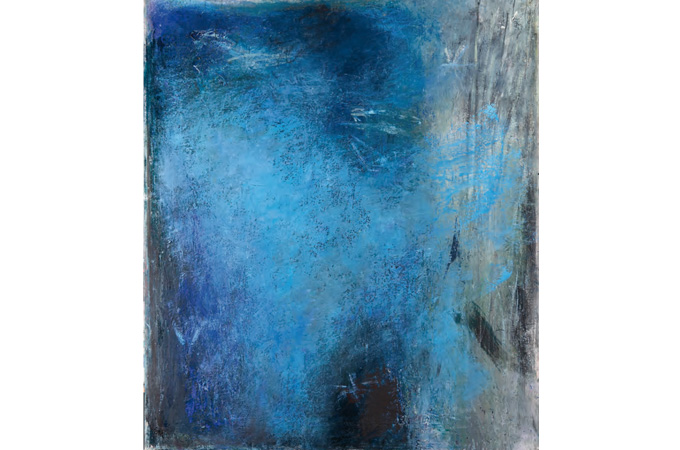 Presenze nel blu - olio su tela - cm 80 x 100 - 2008